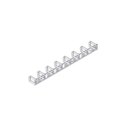 Вертикальный кабельный организатор Systeme Electric, серия Uniprom, 2x8 колец, цвет черный