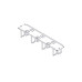 Horizontal Cable Organizer Uniprom Series, 2U, Steel Rings, 2 Rows