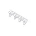 Horizontal Cable Organizer Uniprom Series, 2U, Steel Rings, 2 Rows