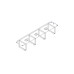Horizontal Cable Organizer Uniprom Series, 2U, Steel Rings