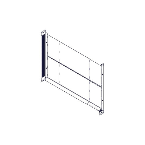 Longitudinal cable channel for cabinets of the Uniprom series, 1U, black