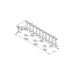 Horizontal Cable Organizer Excelente Series 3U Plastic Fingers