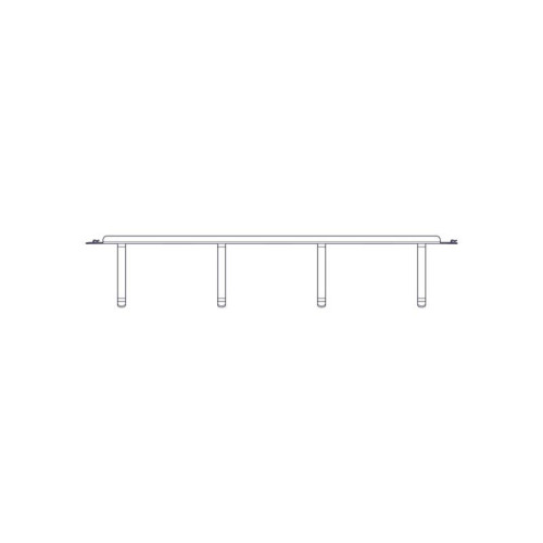 Horizontal Cable Organizer Uniprom Series, 2U, Steel Rings