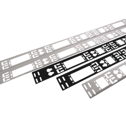 Вертикальный кабельный органайзер в шкаф, ширина 75 мм 24U, цвет черный