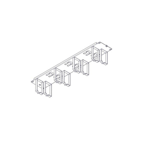 Horizontal Cable Organizer Uniprom Series, 2U, Steel Rings, 2 Rows