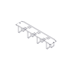Horizontal Cable Organizer Uniprom Series, 2U, Steel Rings, 2 Rows
