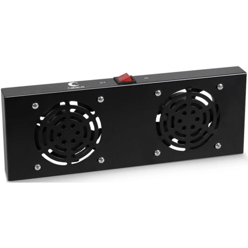 Модуль вентиляторный Cabeus (TRAY-FAN2-BK) 2 вент. черный