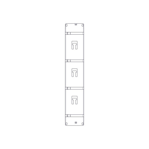 Horizontal Cable Organizer Uniprom Series, 2U, Steel Rings