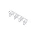 Horizontal Cable Organizer Uniprom Series, 2U, Steel Rings, 2 Rows