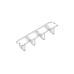 Horizontal Cable Organizer Uniprom Series, 2U, Steel Rings, 2 Rows
