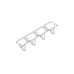 Horizontal Cable Organizer Uniprom Series, 2U, Steel Rings, 2 Rows