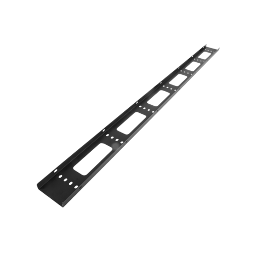 Вертикальный кабельный органайзер для стойки внешний с окнами, ширина 95 мм 47U, цвет черный