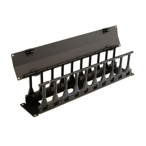 Кабельный органайзер Hyperline CMF-2U-FPL106-MCOV-RAL9005 пальцы 2U шир.:19 Кабельный органайзер Hyperline CMF-2U-FPL106-MCOV-RAL9005 пальцы 2U шир.:19