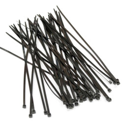 Аксессуары к шкафам и стойкам Hyperline GT-250IBC Стяжка нейлоновая неоткрывающаяся, безгалогенная (halogen free), 250x3.6 мм, полиамид 6.6, -40°C - +85°C, черная, (100 шт)