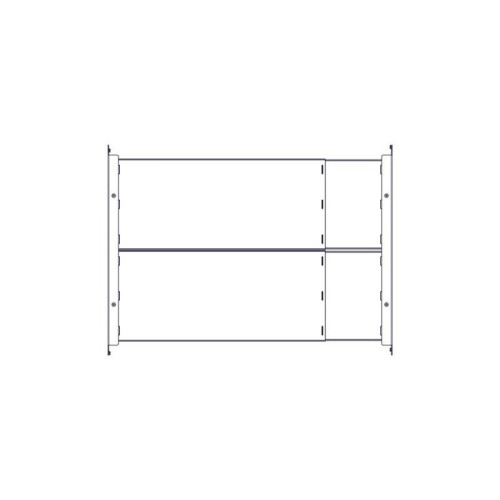 Longitudinal cable channel for cabinets of the Uniprom series, 1U, black