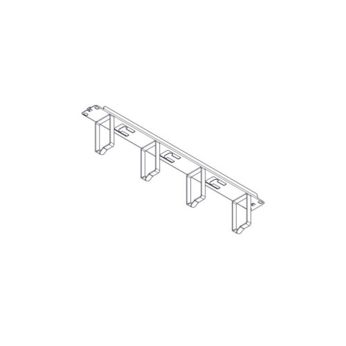 Горизонтальный кабельный организатор Systeme Electric, серия Uniprom, 1U, стальные кольца