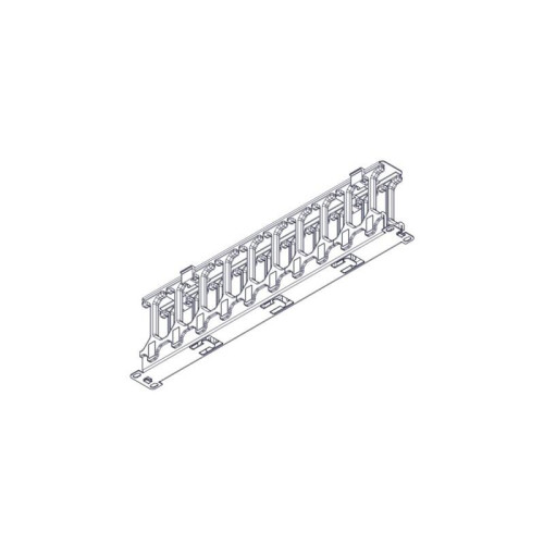 Horizontal cable organizer Systeme Electric, Excelente series, 1U, plastic fingers, with cover