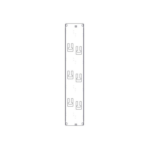 Horizontal Cable Organizer Uniprom Series, 2U, Steel Rings, 2 Rows