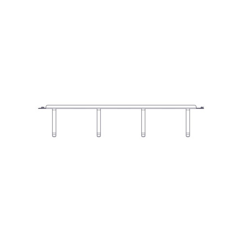 Horizontal Cable Organizer Uniprom Series, 2U, Steel Rings