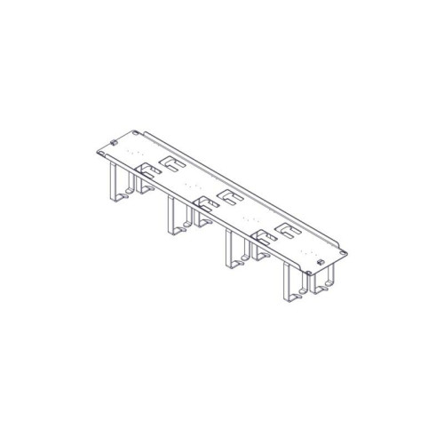 Horizontal Cable Organizer Uniprom Series, 2U, Steel Rings, 2 Rows