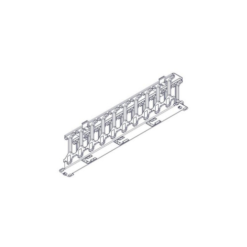 Horizontal cable organizer Systeme Electric, Excelente series, 1U, plastic fingers, with cover