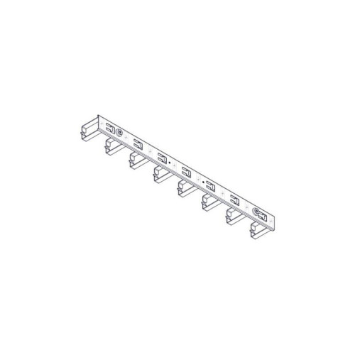 Вертикальный кабельный организатор Systeme Electric, серия Uniprom, 2x8 колец, цвет черный