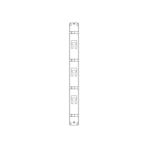 Горизонтальный кабельный организатор Systeme Electric, серия Uniprom, 1U, стальные кольца