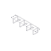 Horizontal Cable Organizer Uniprom Series, 2U, Steel Rings