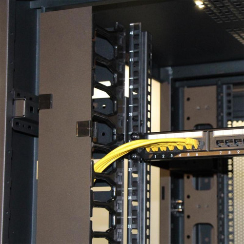 Кабельный органайзер вертикальный Lanmaster TWT-CBB-DVO-42U/M односторонний пальцы 42U шир.:19