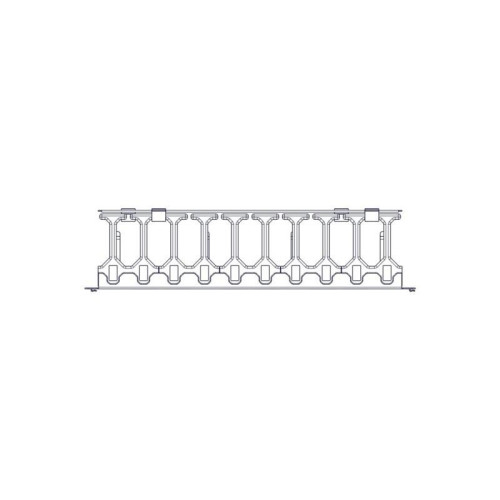 Horizontal Cable Organizer Excelente Series 3U Plastic Fingers