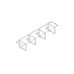 Horizontal Cable Organizer Uniprom Series, 2U, Steel Rings
