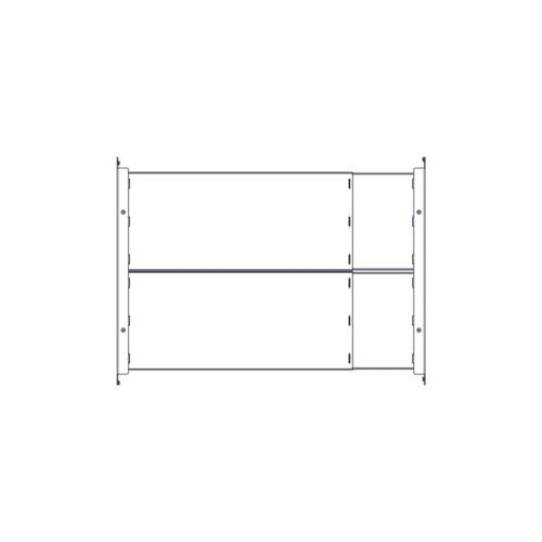Longitudinal cable channel for cabinets of the Uniprom series, 1U, black