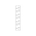 Horizontal Cable Organizer Uniprom Series, 2U, Steel Rings, 2 Rows
