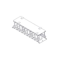 Horizontal Cable Organizer Excelente Series 3U Plastic Fingers