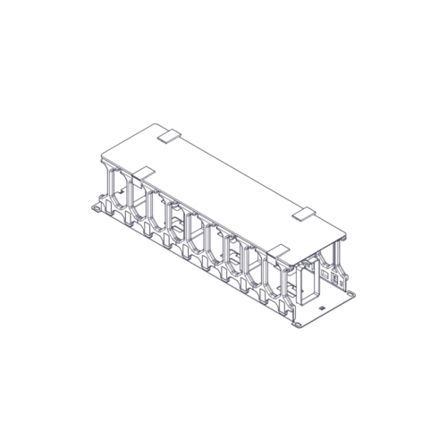 Horizontal Cable Organizer Excelente Series 3U Plastic Fingers