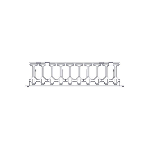 Horizontal Cable Organizer Excelente Series 3U Plastic Fingers