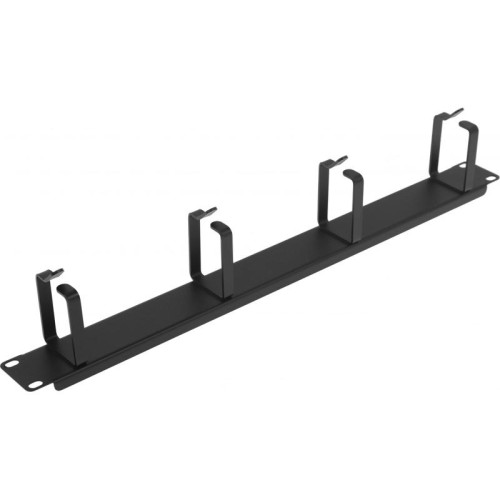 Кабельный органайзер горизонтальный ЦМО ГКО-4.62-9005 односторонний кольца 1U шир.:19