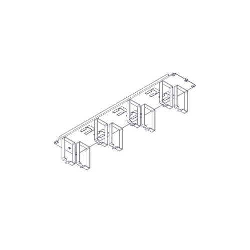 Horizontal Cable Organizer Uniprom Series, 2U, Steel Rings, 2 Rows