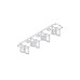 Horizontal Cable Organizer Uniprom Series, 2U, Steel Rings, 2 Rows