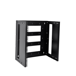 Кронштейн телекоммуникационный настенный 9U, регулируемая глубина 300...450 мм, цвет черный