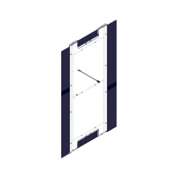 Bottom panel for cabinets of the Uniprom series, with cable entries, 600x1070mm
