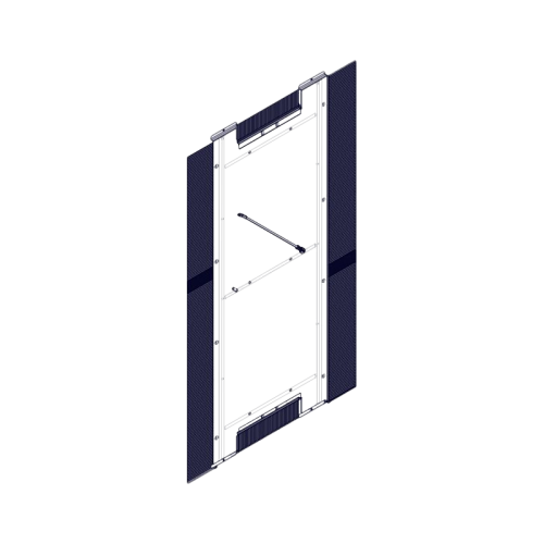 Bottom panel for cabinets of the Uniprom series, with cable entries, 600x1070mm