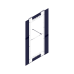 Bottom panel for cabinets of the Uniprom series, with cable entries, 600x1070mm