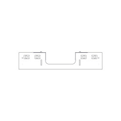 Divider with opening for laying Systeme Electric cables, on the roof of Uniprom Rack cabinets 600mm wide, 2 pcs.