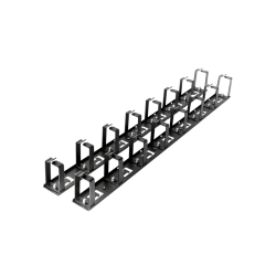 Вертикальный кабельный органайзер с окнами, 8 колец