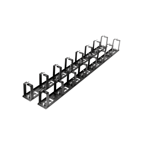 Вертикальный кабельный органайзер с окнами, 8 колец