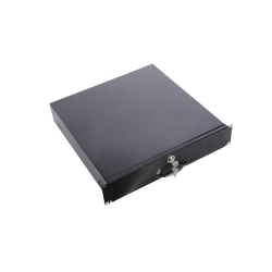 Полка (ящик) для документации 2U, цвет черный