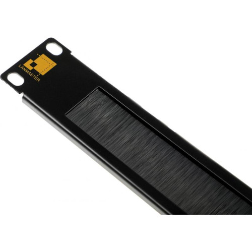 Кабельный органайзер горизонтальный Lanmaster LAN-ORG/BP-1U двухсторонний щетки 1U шир.:19