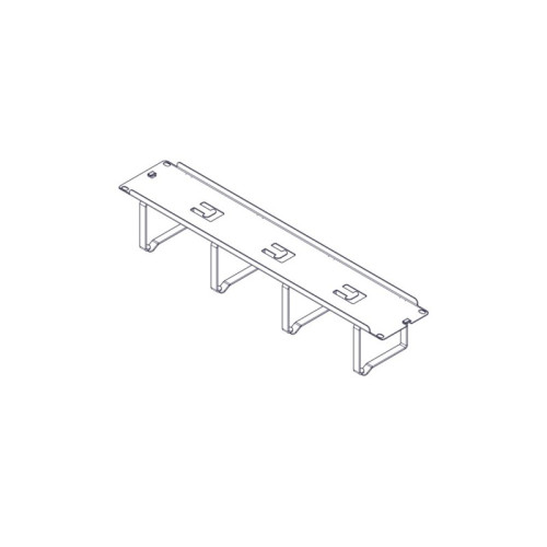 Horizontal Cable Organizer Uniprom Series, 2U, Steel Rings