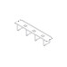 Horizontal Cable Organizer Uniprom Series, 2U, Steel Rings